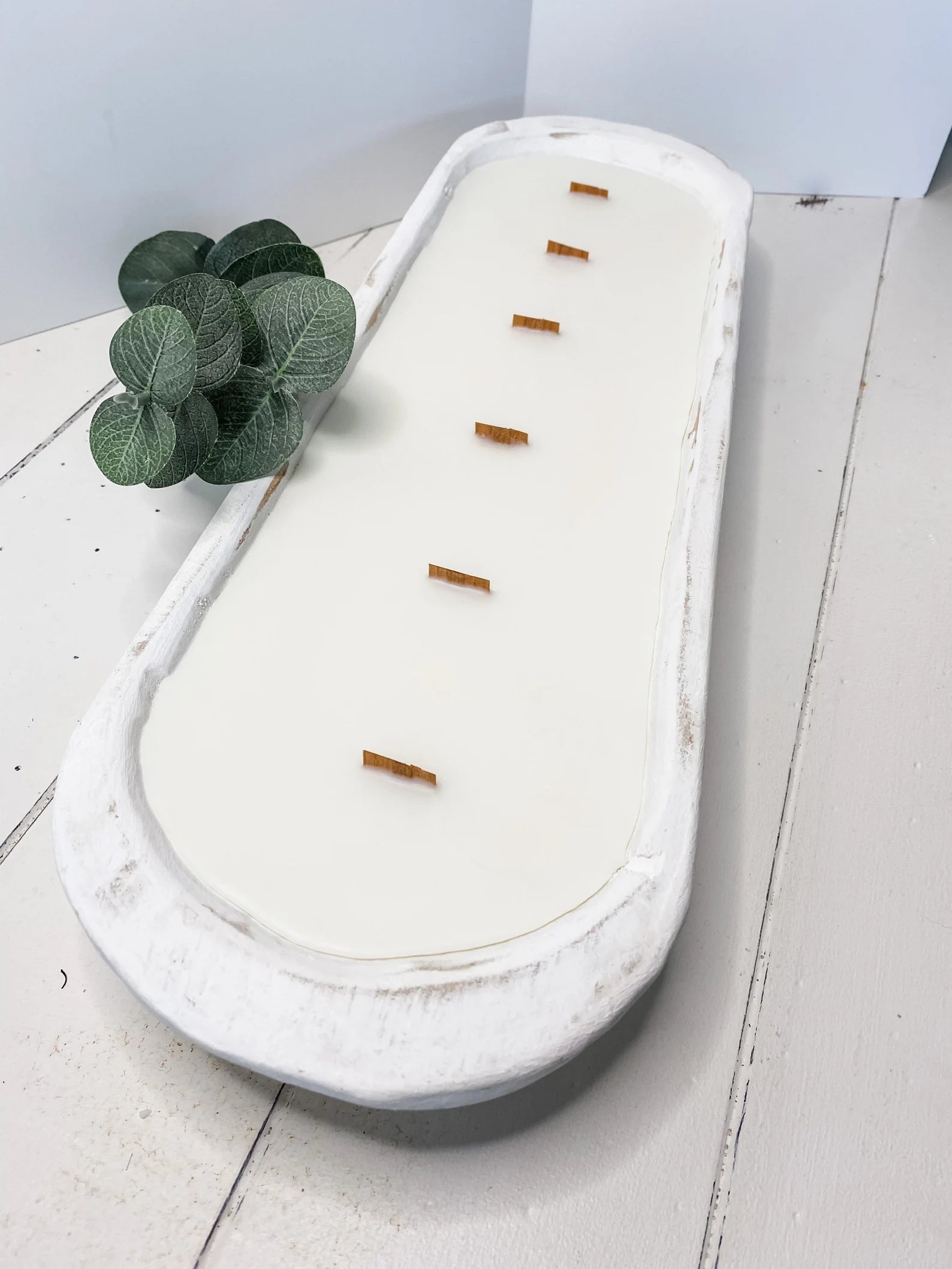 Wooden Dough Bowl Soy Candle – 32 oz Hand